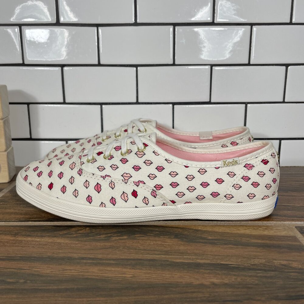 Keds x Kate Spade Champion Lips Shoes Womens Size 8 Multicolor Low Top Sneakers